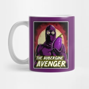 The Aubergine Avenger - Vegan Superhero (UK Version) Mug